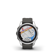 Kép betöltése a galériamegjelenítőbe: Garmin | FENIX 7S PRO SOLAR, EZÜST, GRAFITSZÜRKE SZILIKON SZÍJJAL