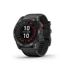 Kép betöltése a galériamegjelenítőbe: Garmin | FENIX 7X PRO SOLAR, SZÜRKE, FEKETE SZILIKON SZÍJJAL