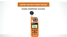 Videó betöltése és lejátszása a galériamegjelenítőben: Kestrel 5400 WBGT Hő stressz mérő (HST) & időjárásmérő