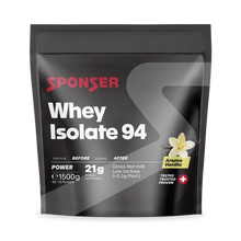 Kép betöltése a galériamegjelenítőbe: Sponser Whey Isolate 94 fehérjepor 1500g, vanília