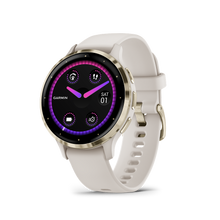 Kép betöltése a galériamegjelenítőbe: Garmin | VENU 3S ELEFÁNTCSONT KRÉMARANY, SZILIKON SZÍJJAL