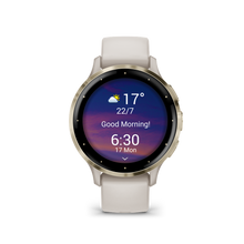 Kép betöltése a galériamegjelenítőbe: Garmin | VENU 3S ELEFÁNTCSONT KRÉMARANY, SZILIKON SZÍJJAL