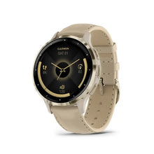 Kép betöltése a galériamegjelenítőbe: Garmin | VENU 3S FRANCIA SZÜRKE-KRÉMARANY, BŐR ÉS SZILIKON SZÍJJAL