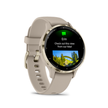 Load image into Gallery viewer, Garmin | VENU 3S FRANCIA SZÜRKE-KRÉMARANY, SZILIKON SZÍJJAL