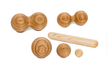 Load image into Gallery viewer, Kis masszázs henger szett - kőrisfa | rollholz