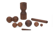 Lade das Bild in den Galerie-Viewer, Nagy masszázs henger szett - diófa | rollholz