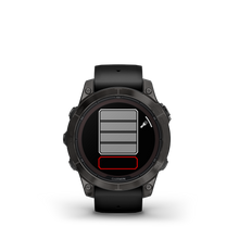 Load image into Gallery viewer, Garmin | FENIX 7 PRO SAPPHIRE SOLAR, SZÜRKE DLC TITÁNIUM, FEKETE SZILIKON SZÍJJAL (ED XD)
