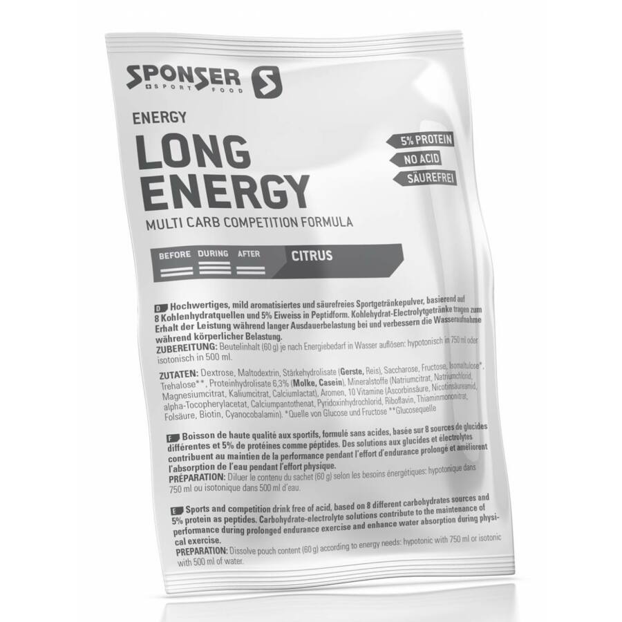 Sponsor Long Energy sports drink with 5% protein, 60g